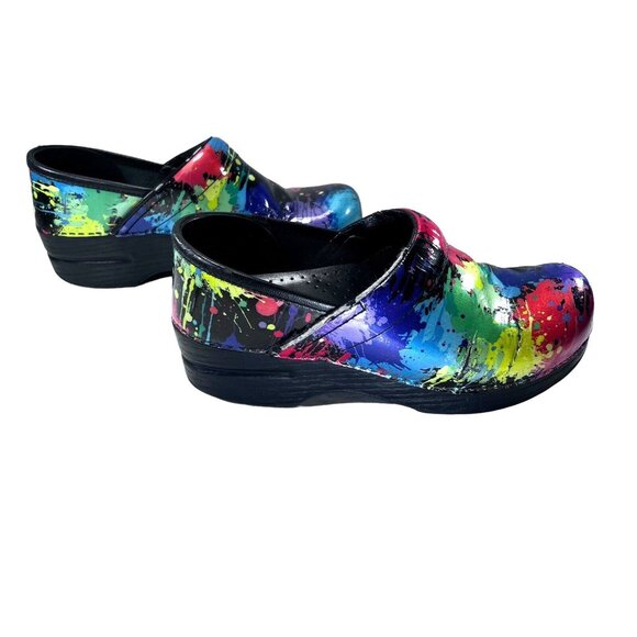 Dansko Clogs Shoes EU 36 Paint Splatter Professional Nursing Slip On READ 5.5-6 - Picture 2 of 16